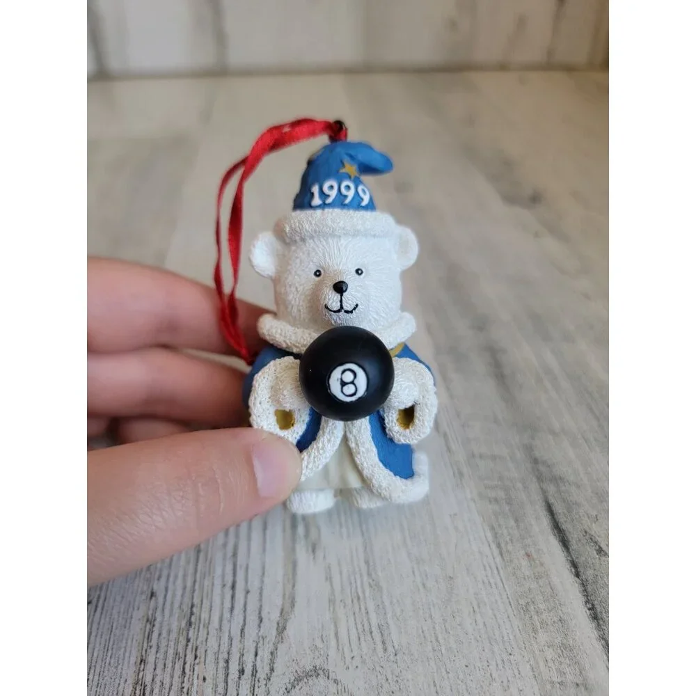 Santa bear‎ 1999 polar bear 8 ball magic Marshall field ornament Xmas